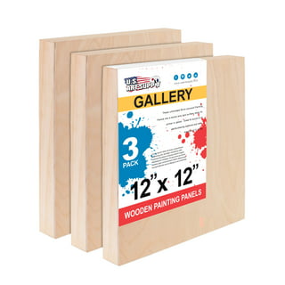 4x4 Wood Canvas Boards for Painting, Blank Deep Cradle Canvas for Art  Projects (6 Pack, 0.85 In Thick)