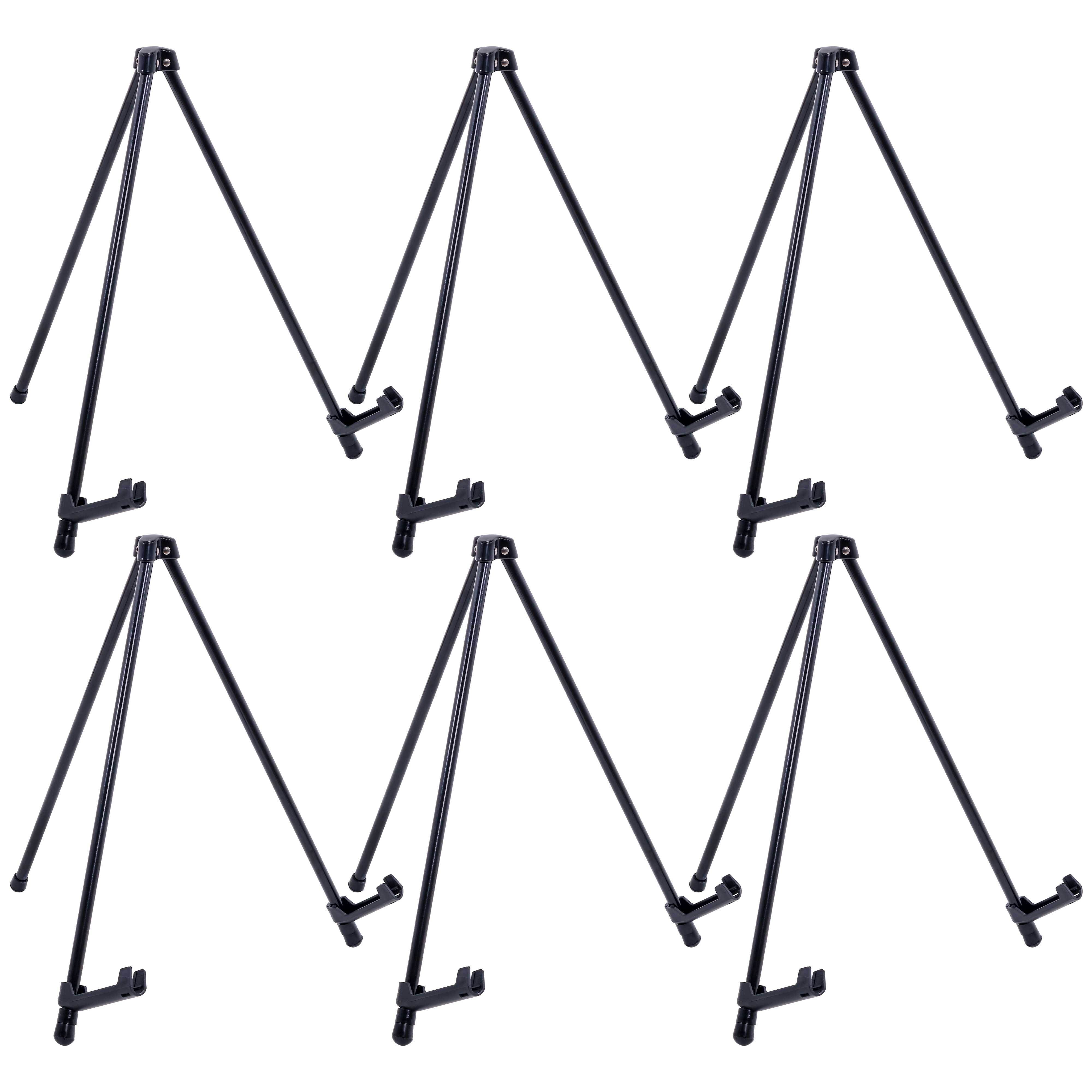 14" Black Steel Tabletop Display Easel Pack of 6
