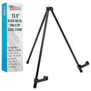 U.S. Art Supply 14" High Exhibitor Steel Tabletop Instant Display Easel - Portable Tripod Stand Paintings Pictures Signs