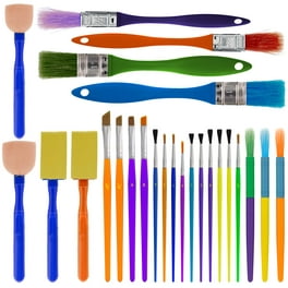 U.S. Art Supply 24-Piece Artist Paint Brush Set - Professional All-Purpose  Taklon Synthetic Brushes, Filbert, Round, Flat Bristles - Painting Portraits,  Canvas, Paper, Wood - Watercolor, Acrylic, Oil 