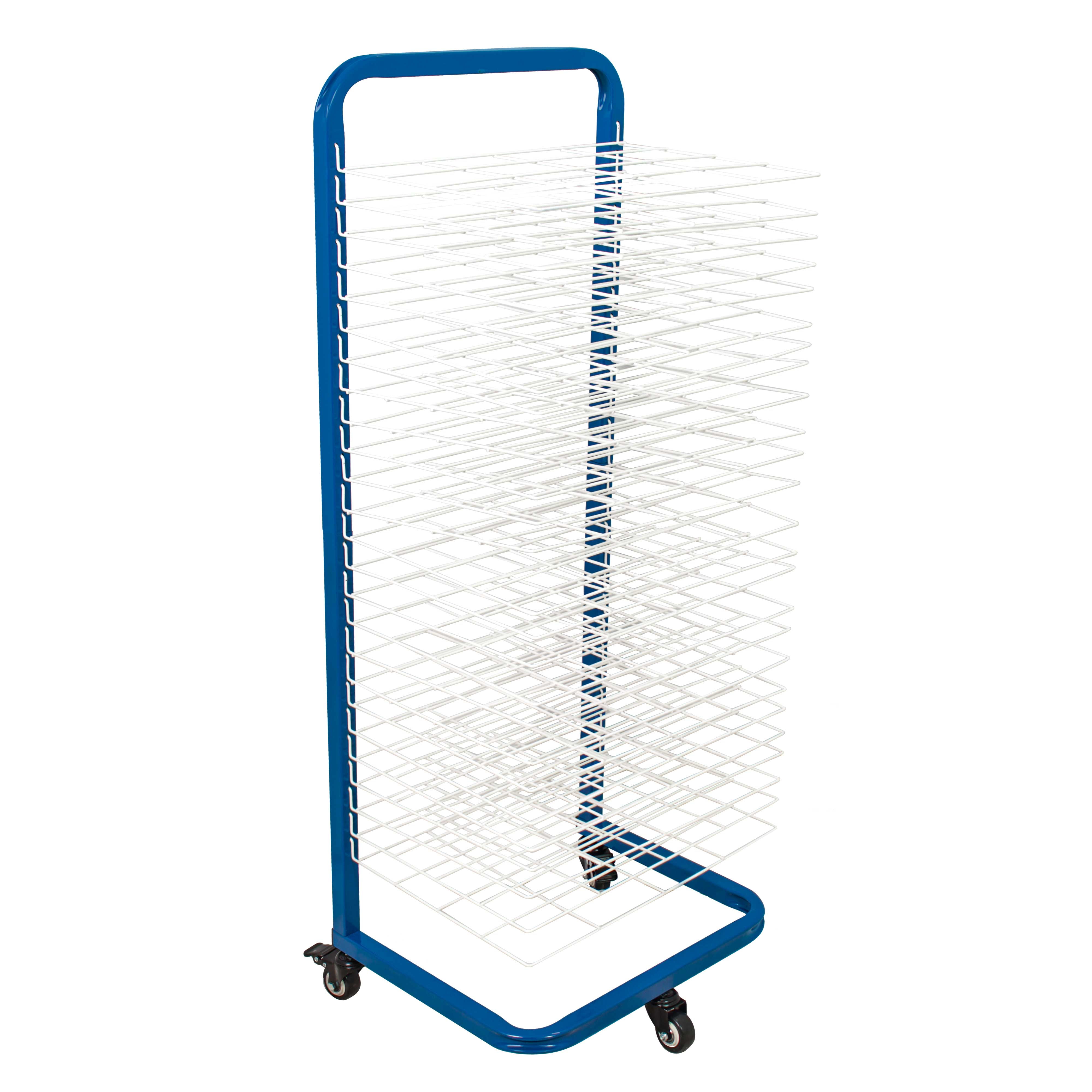 Adjustable Blue and White Wall-Mounted Art Drying Rack