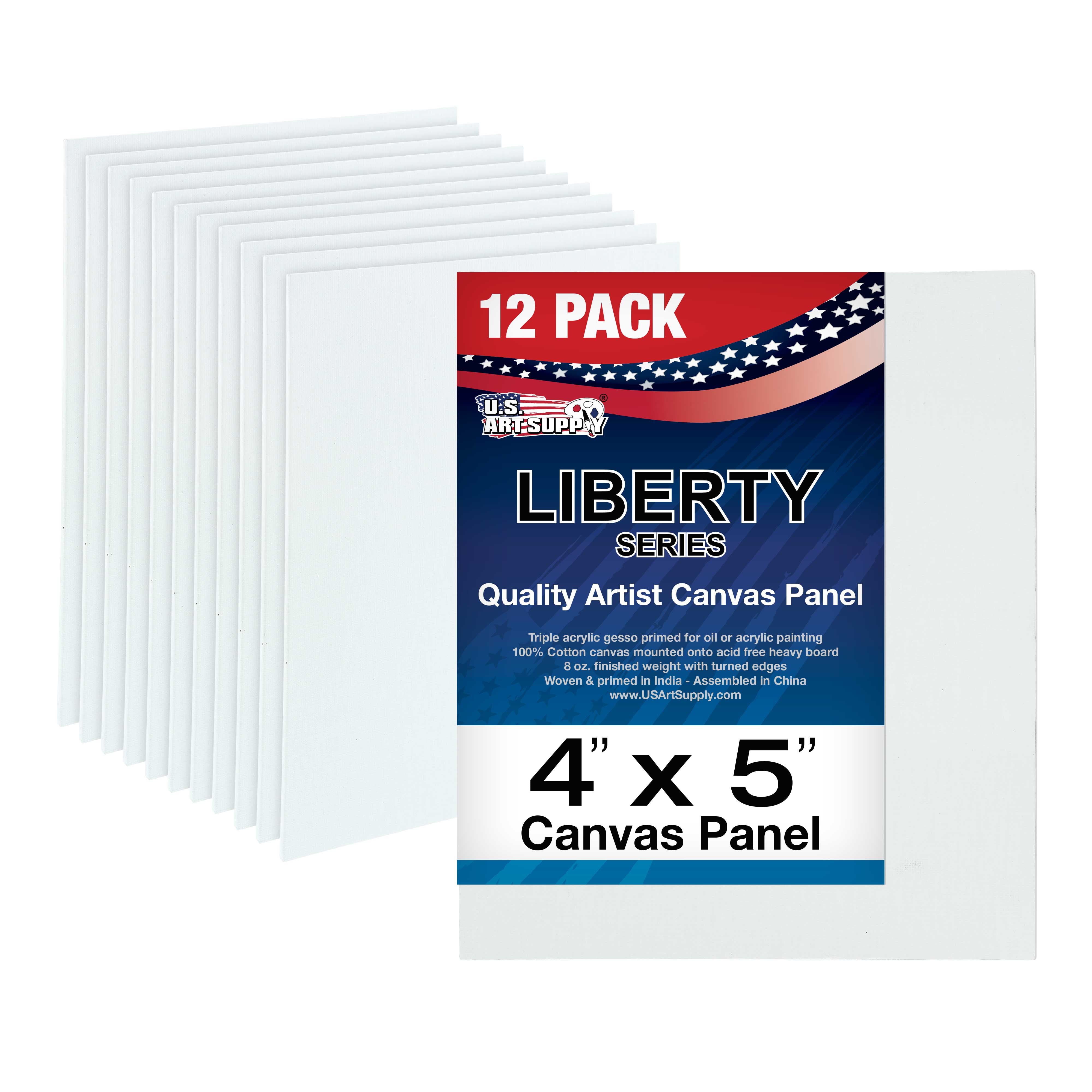  4 Packs Square Canvases for Painting with 4x 4, 6x