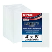 U.S. Art Supply 4 X 6 inch Professional Artist Quality Acid Free Canvas Panel Boards for Painting 12-Pack (1 Full Case of 12 Single Canvas Board Panels)