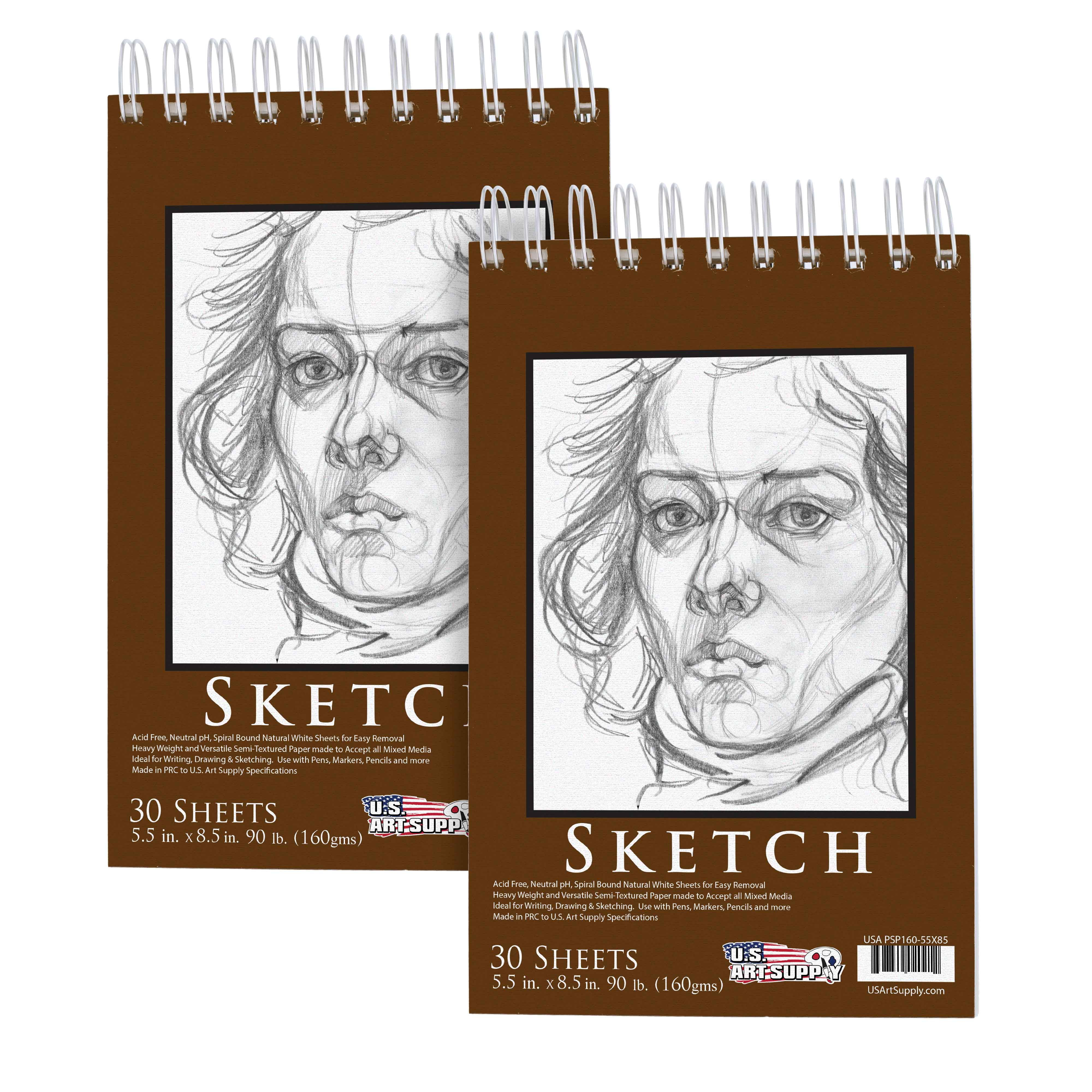 Sketch Paper Sheets - Natural White Sketching Pad Including 20  Sheets,thicken Wood Pulp Drawing Paper Sheets For Kids Adults Beginners  Artist Students