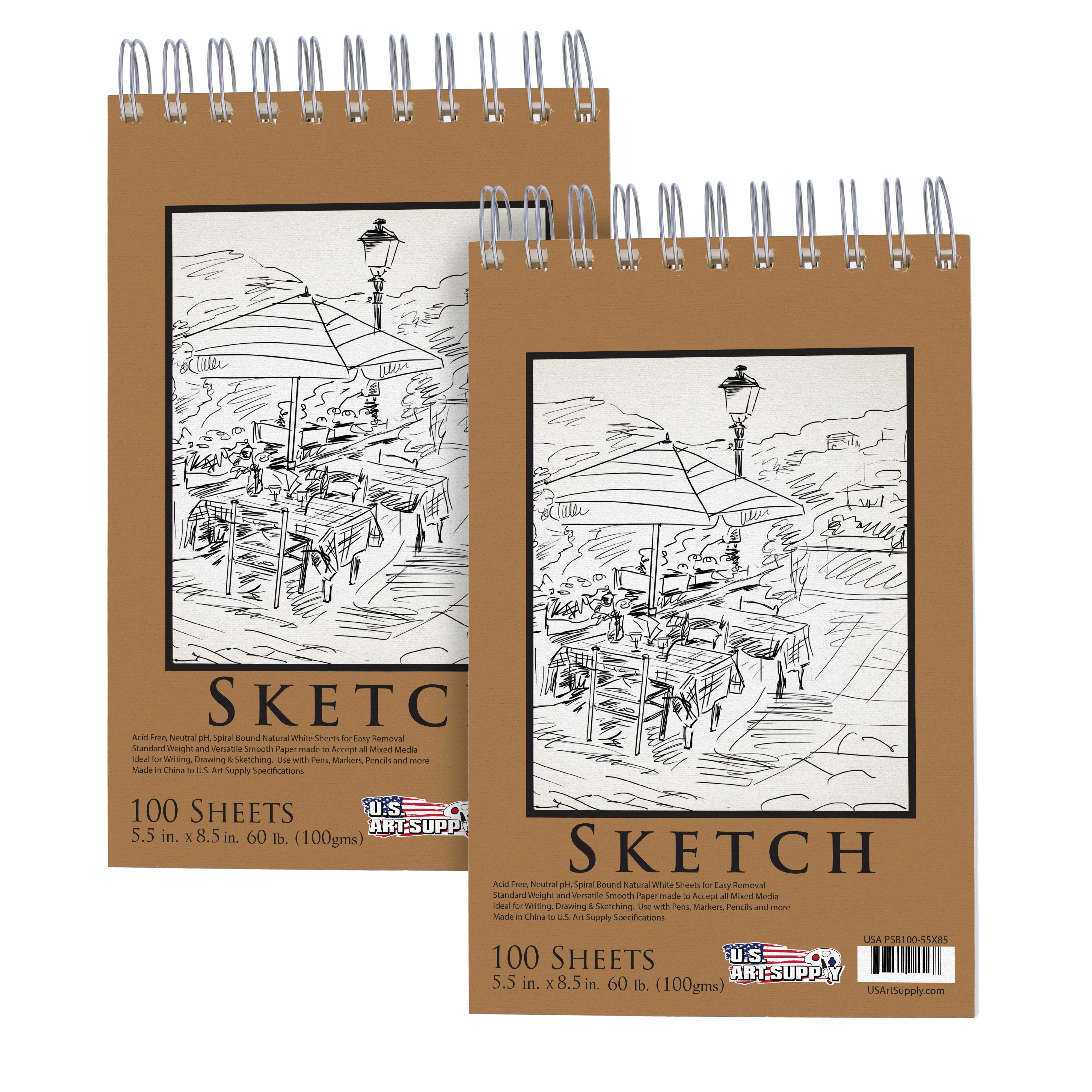 2 Sketch Book Paper Pad Drawing Notebook 6x8 Sketchbook Art