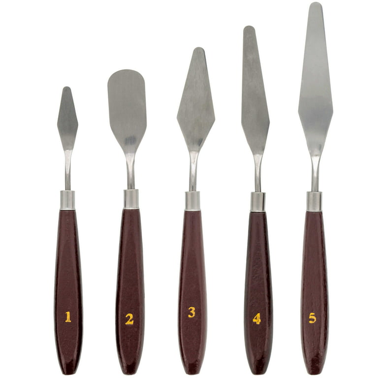 Stainless Steel Palette Knife Set 9 Pieces With Wooden Handles