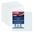 thumbnail image 1 of U.S. Art Supply 5 X 5 inch Professional Artist Quality Acid Free Canvas Panel Boards for Painting 12-Pack (1 Full Case of 12 Single Canvas Board Panels), 1 of 6