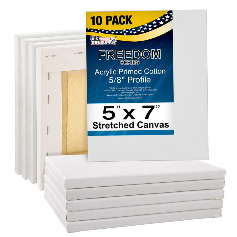 10 Pack Black Stretched Canvas for Painting 9x12 Blank Art Canvases for Paint, Size: 9 x 12