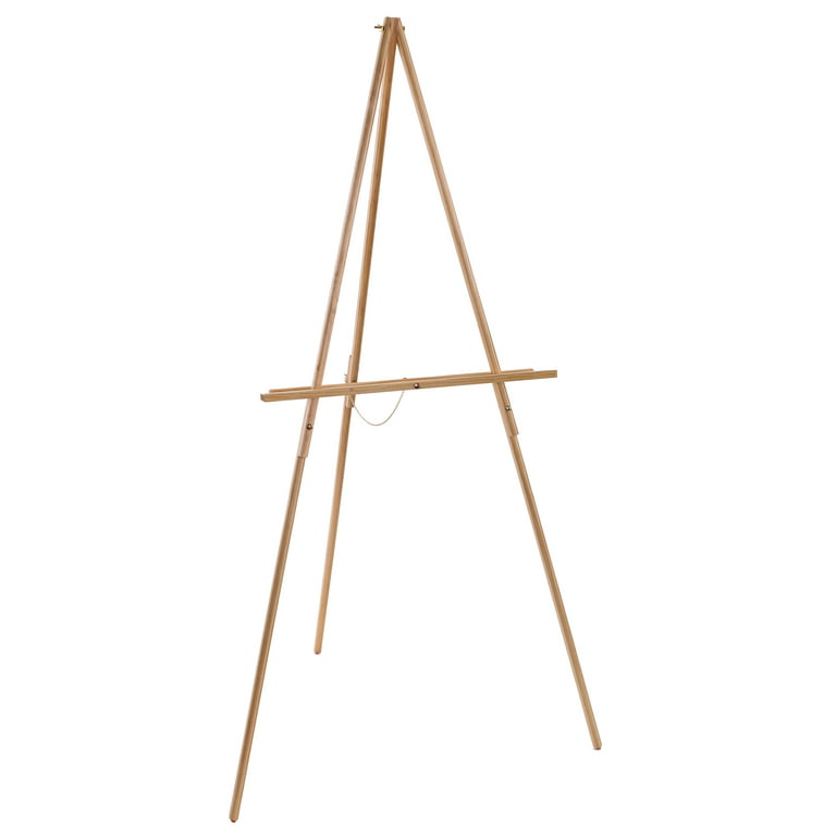 U.S. Art Supply 11\ Small Tabletop Display Stand A-Frame Artist Easel  (Pack of 6), Beechwood Tripod, Canvas Photo Holder