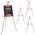 thumbnail image 1 of U.S. Art Supply 64" Torrey Wooden A-Frame Tripod Artist Floor Easel (Pack of 4), Adjustable Tray Height, Display Stand, 1 of 7