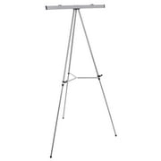 U.S. Art Supply 66" Classroom Silver Aluminum Flipchart Display Easel and Presentation Stand, Floor Tabletop, Hold 25 lb