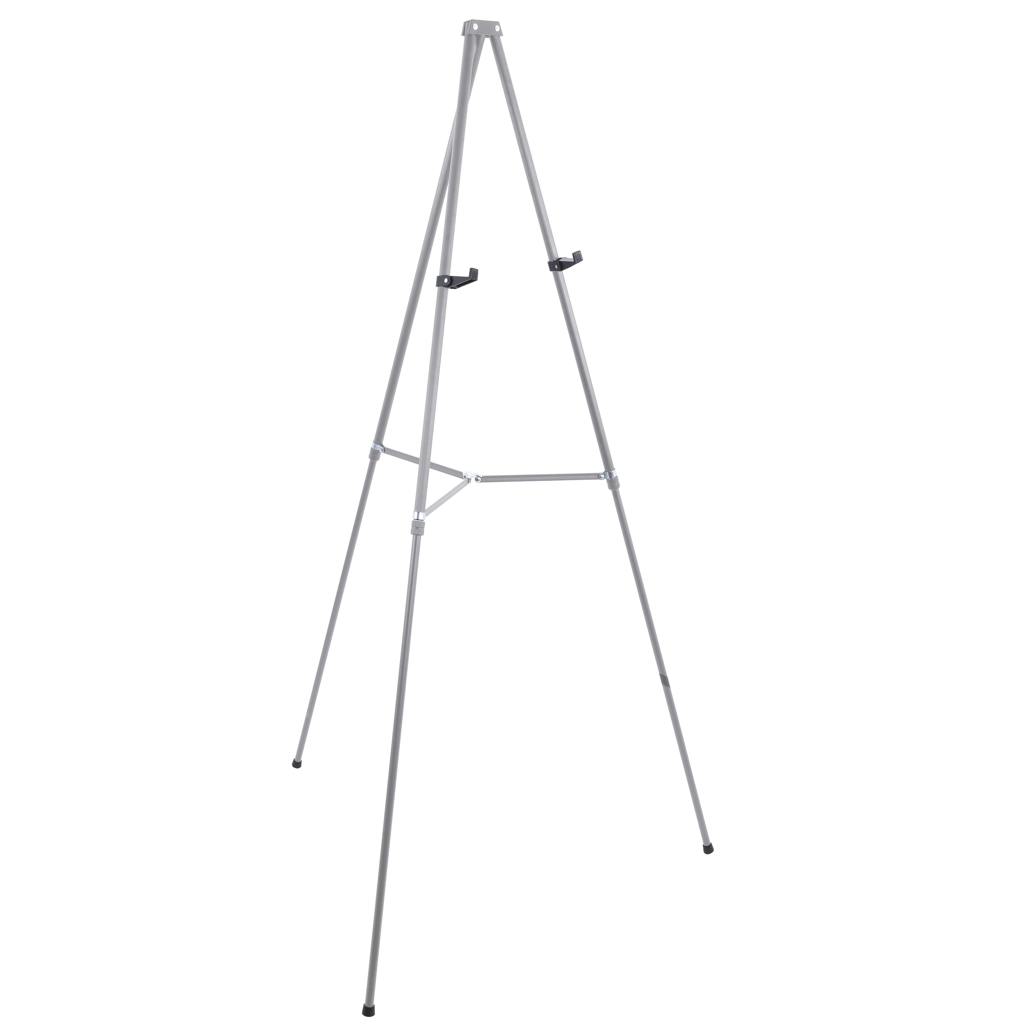 66" Silver Aluminum Adjustable Display Easel Stand