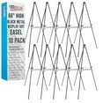 thumbnail image 1 of U.S. Art Supply 66" High Showroom Black Aluminum Display Easel (Pack of 10) Adjustable Floor Tabletop Presentation Stand, 1 of 4