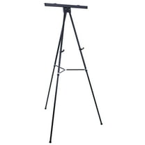 U.S. Art Supply 70" High Boardroom XL Black Aluminum Flipchart Display Easel, Holds 45 lb, Heavy Duty Presentation Stand
