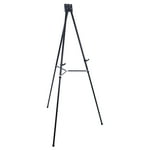 U.S. Art Supply 70" High Showroom XL Silver Metal Display Easel - Large Adjustable Height Portable Easel Stand, Sign Display, Holds 45 lbs - Floor & Tabletop Easels, Painting Stand