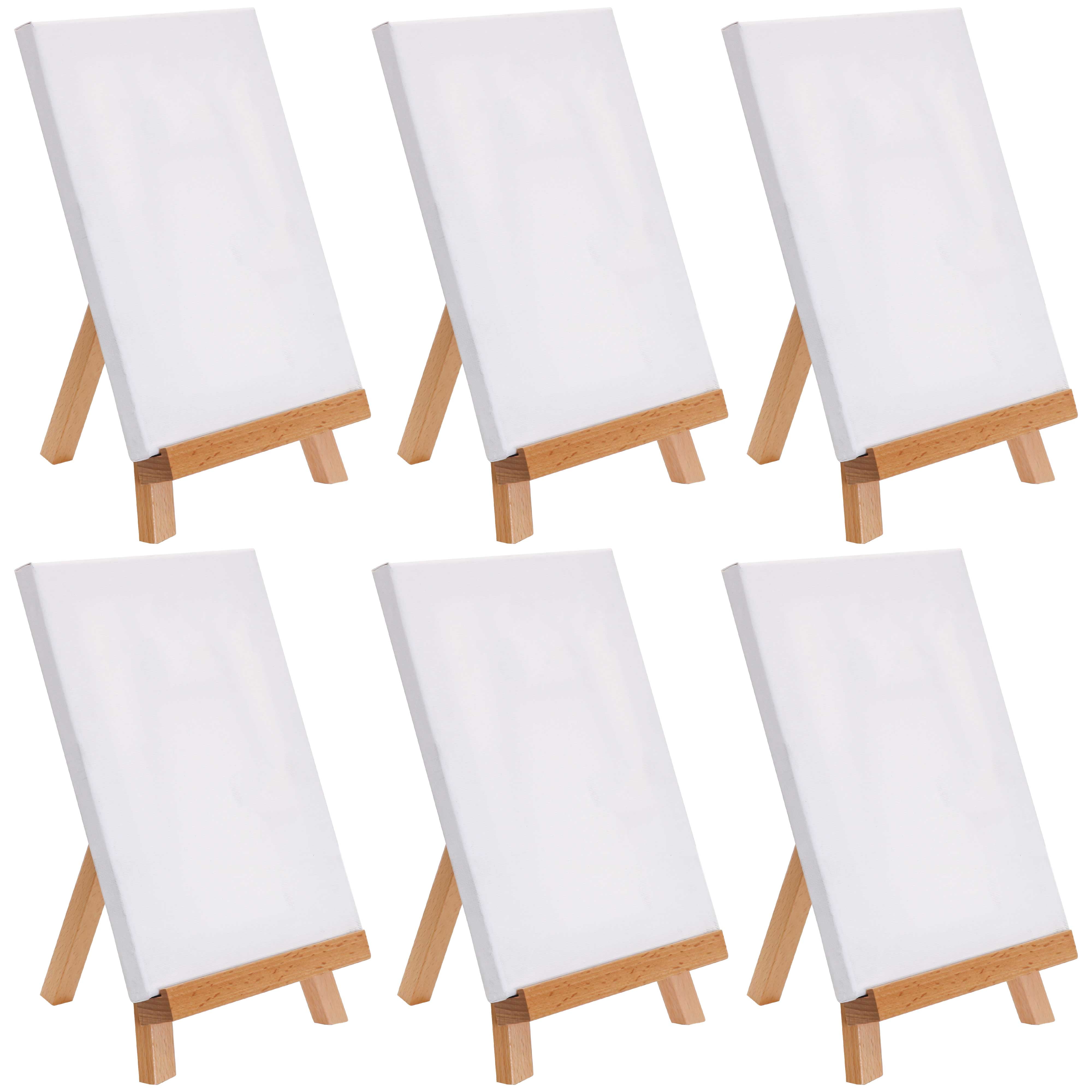  Tosnail 24 Pack 4 x 4 Mini Canvas and Easel Set