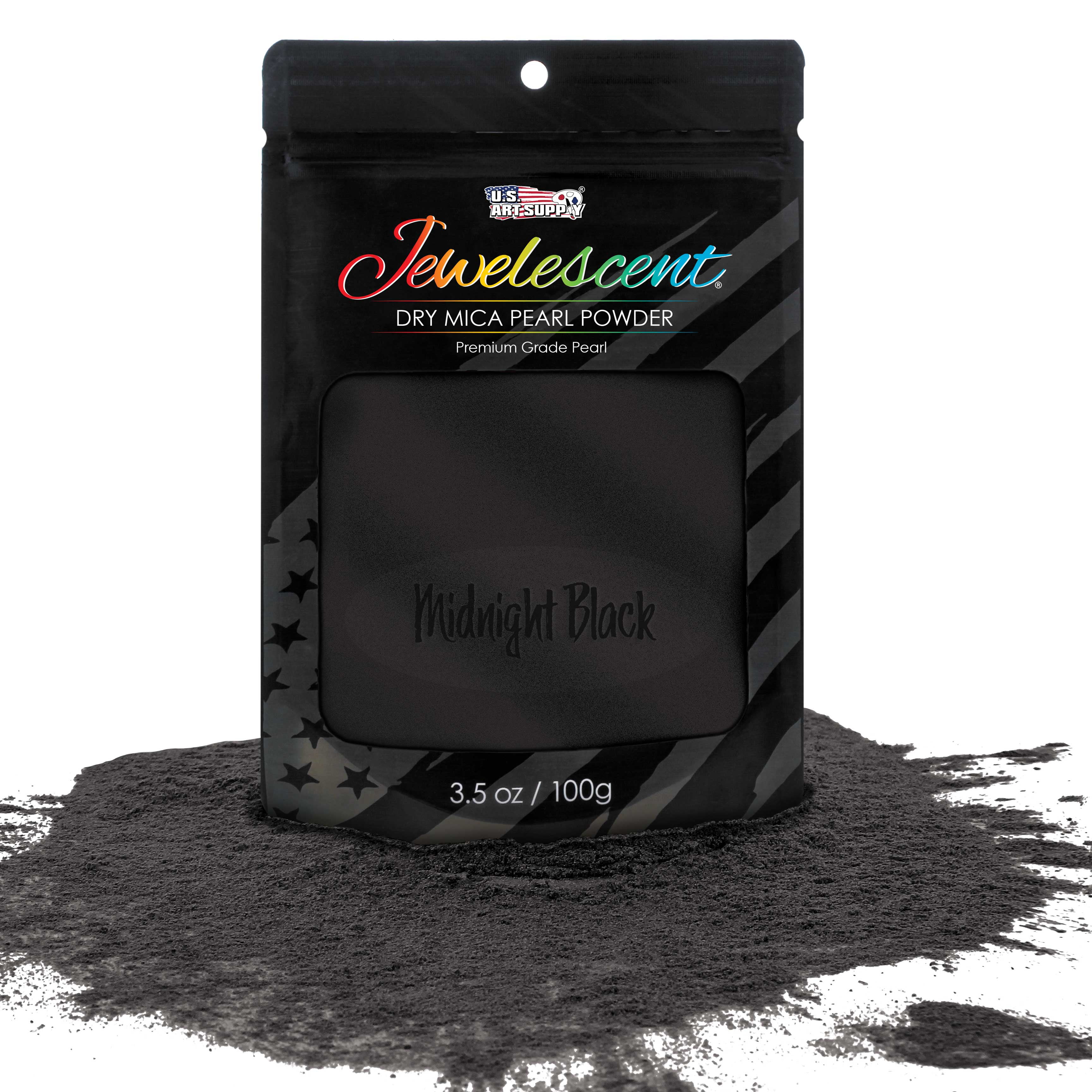 Nightfallblack Mica Pigment Powder, Loose Black Powder, Black Mica