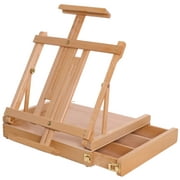 U.S. Art Supply La Jolla Adjustable Wood Table Sketchbox Easel, Beechwood