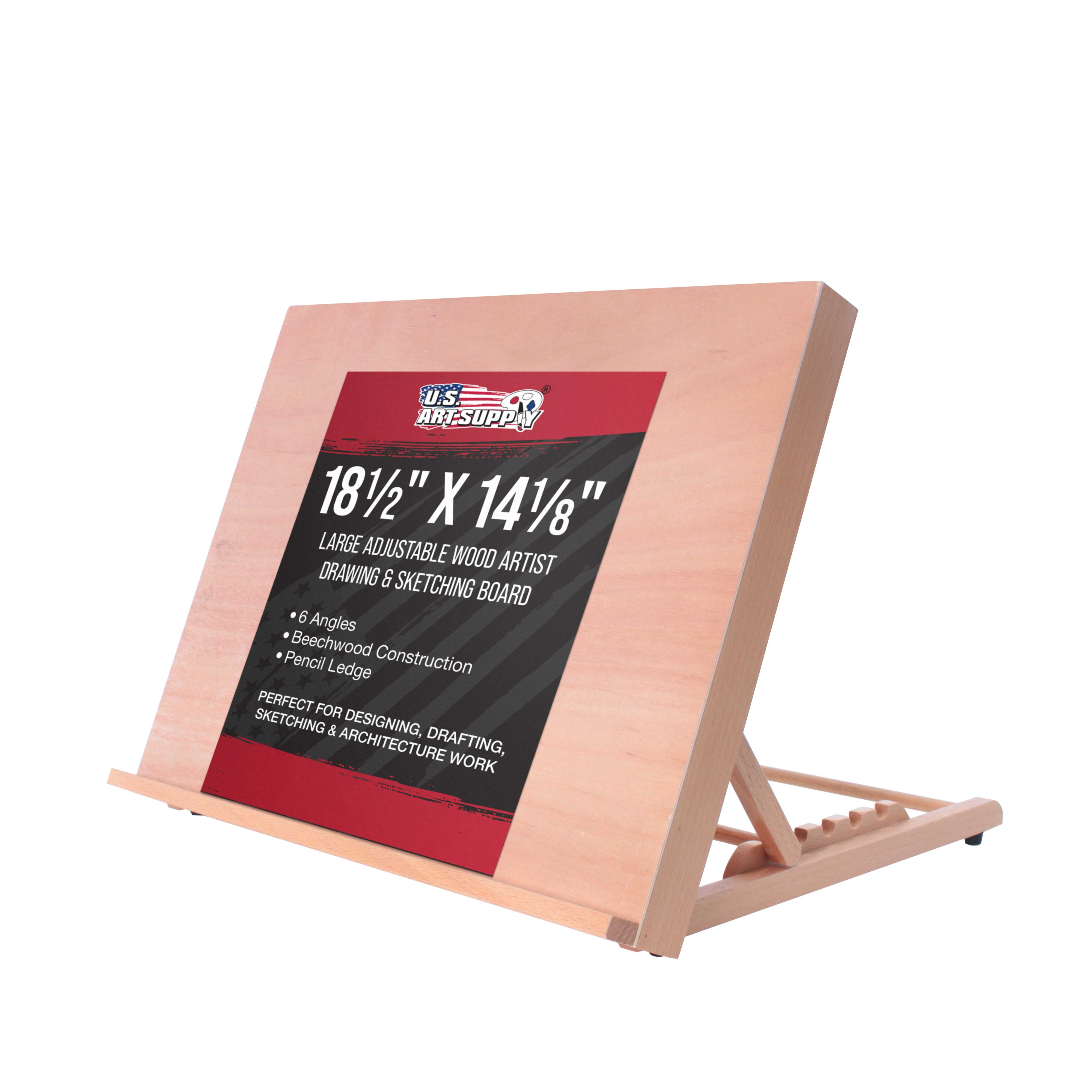 Large Adjustable Beechwood Artist Drawing Board