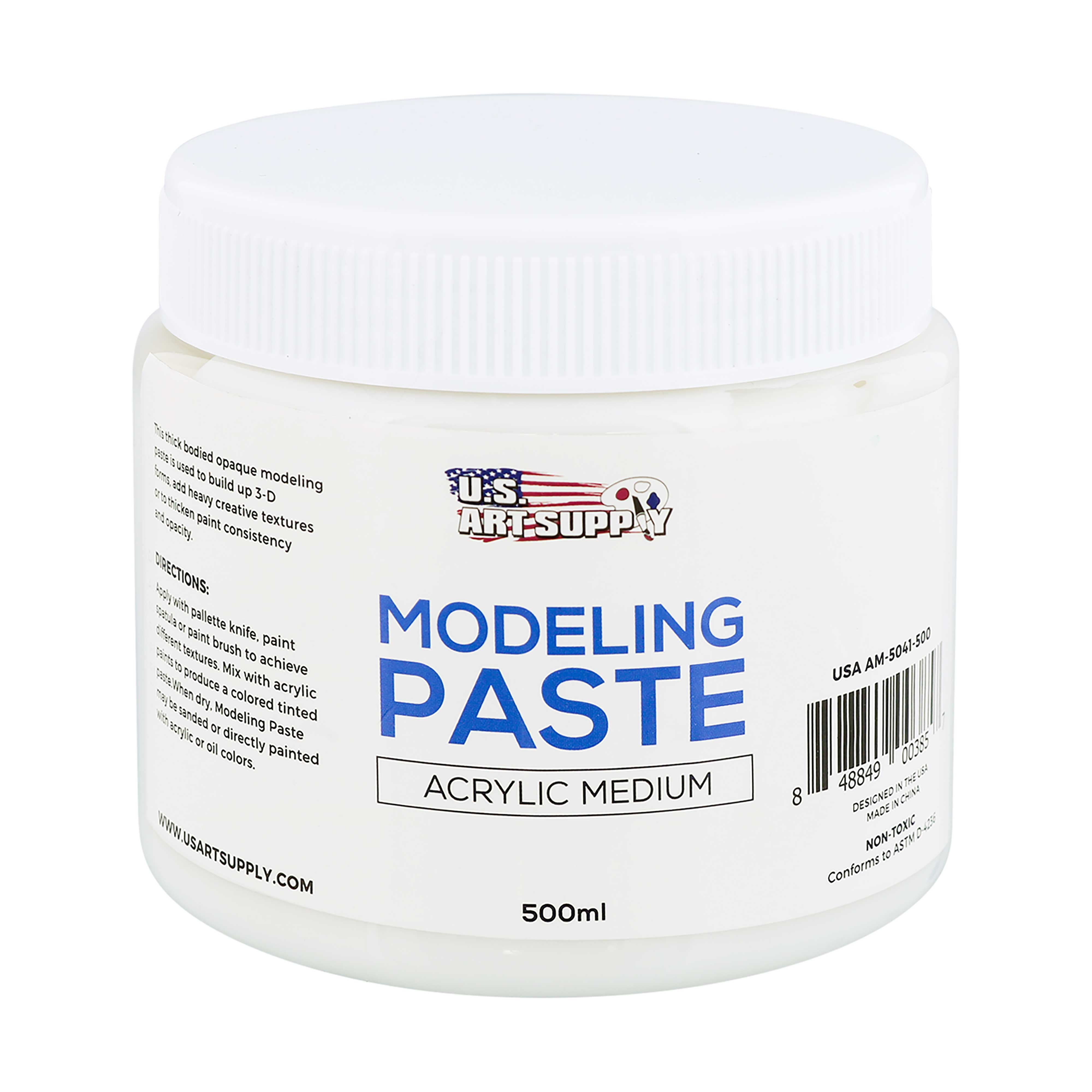 U.S. Art Supply Modeling Paste Acrylic Medium, 500ml Tub 