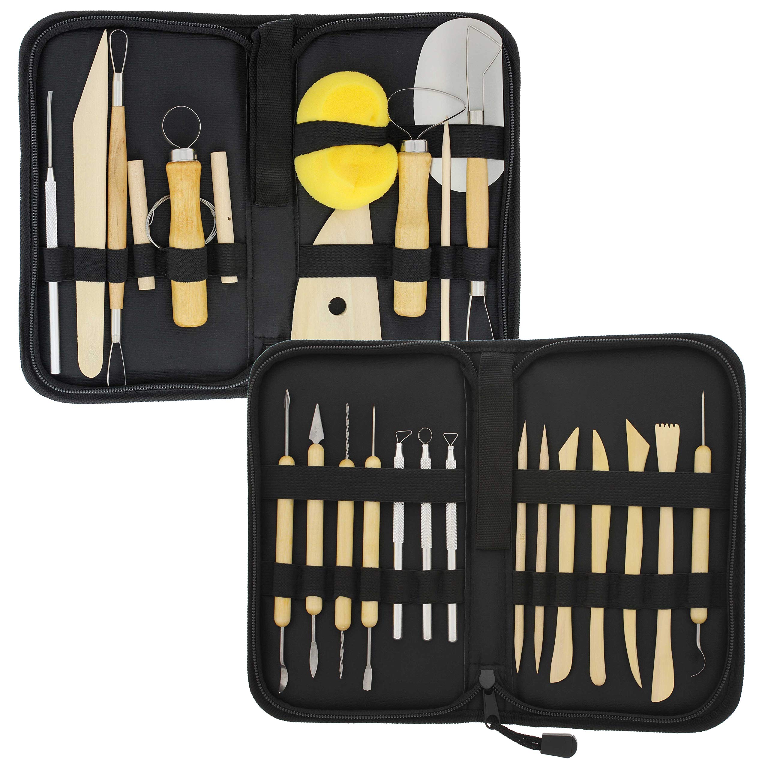 U.S. Art Supply Pottery & Clay Tools Sets (26-Piece) - 12 and 14-Piece ...