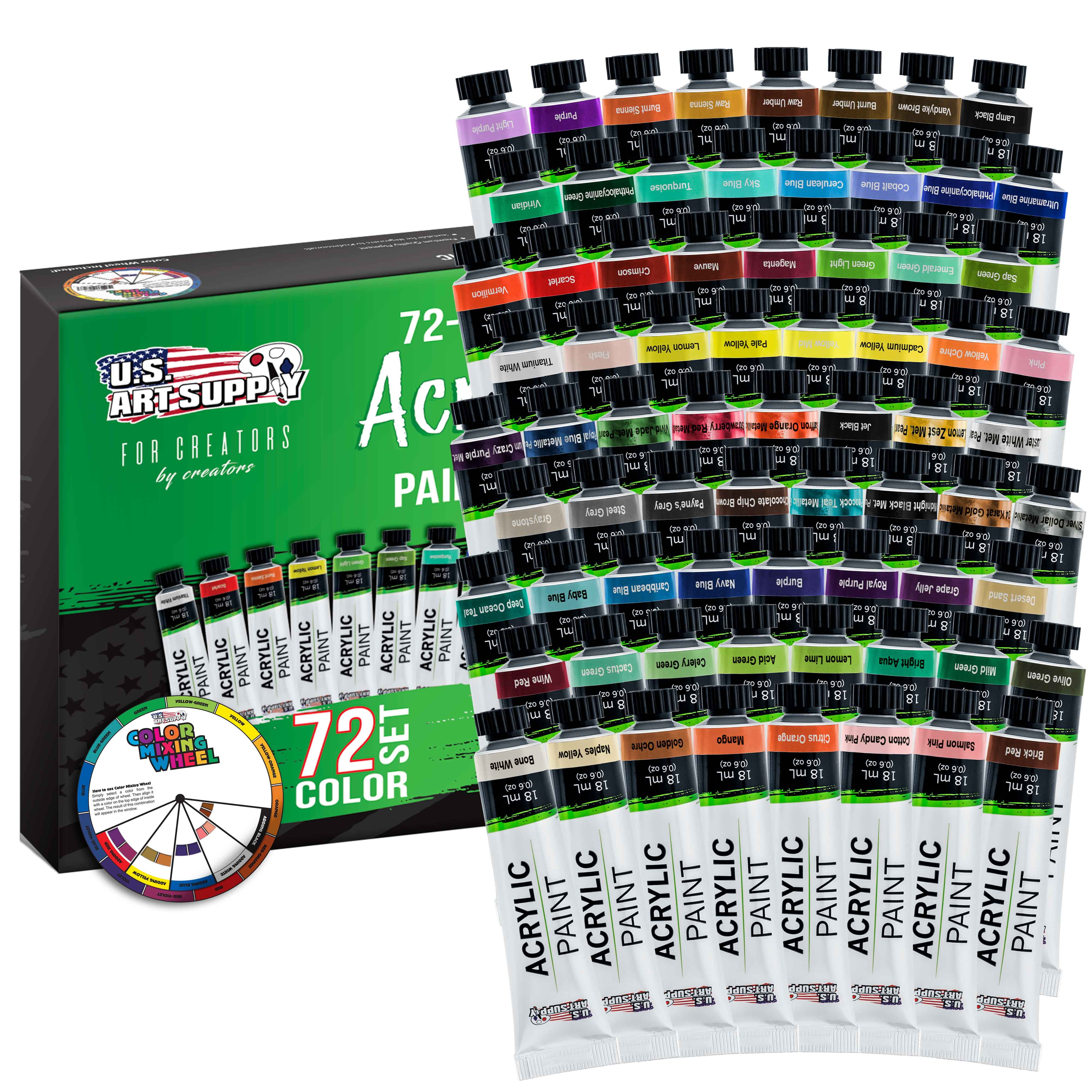 Acrílico Paint Set 10 Pieces / 10- 22 ML Acrylic Fluorescent Paint Tubes