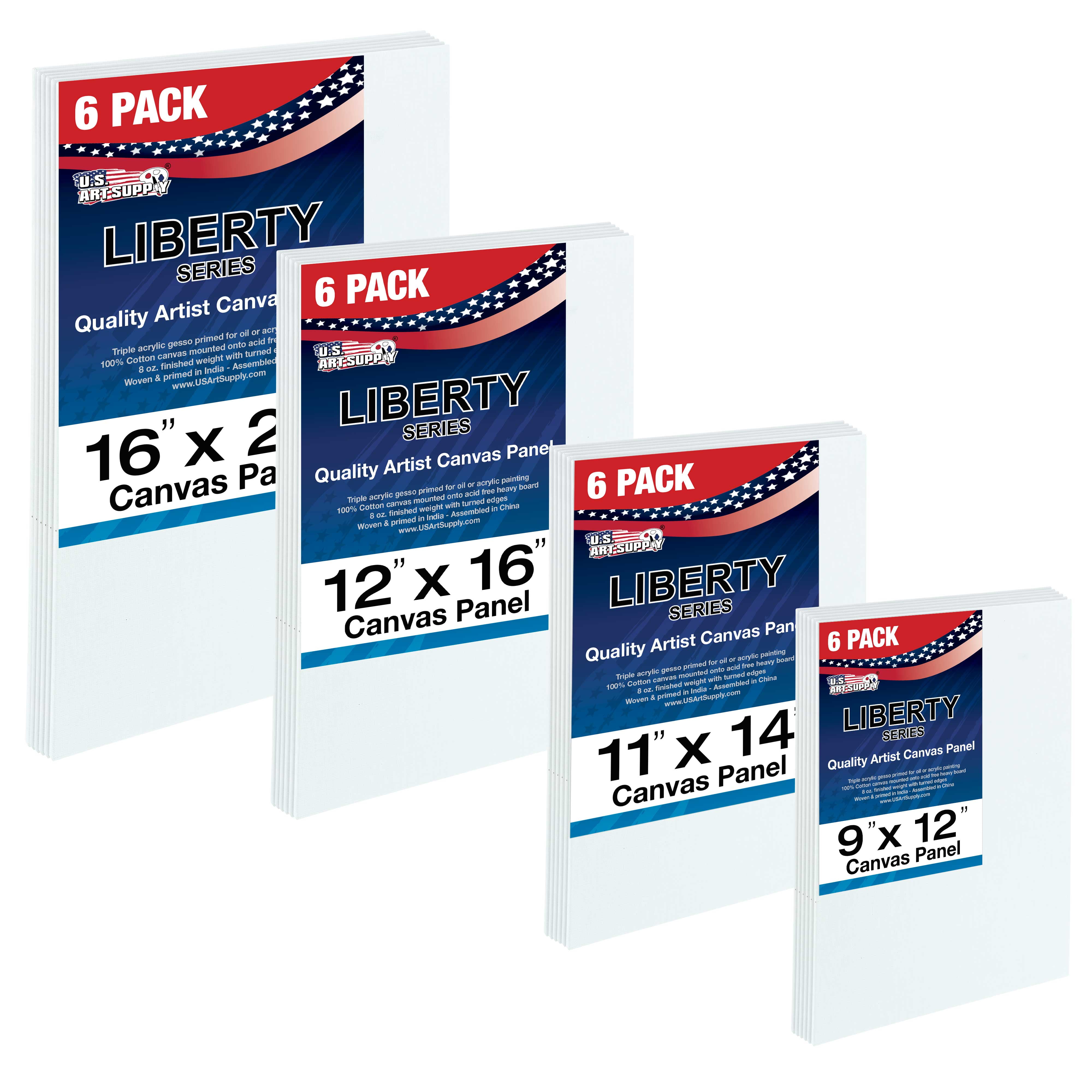 30 Pack Canvases for Painting with 4x4 5x7 8x10 9x12 11x14 12x16