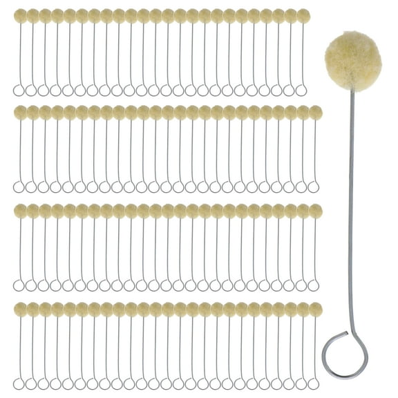 U.S. Art Supply - Wool Daubers Ball Brush (Pack of 100) - Applicator Tool for Leather Dye, Dying, Staining, Crafting, DIY Crafts Projects, Gluing, Contact Cement, Shoe Shine Polish - Daub, Swab, Wipe