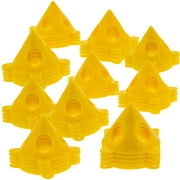 U.S. Art Supply Yellow Cone Canvas and Cabinet Door Risers - Acrylic and Epoxy Pouring Paint Canvas Support Stands (Pack of 50) Great to get your Canvas or Cabinet Doors elevated for a clean paint job