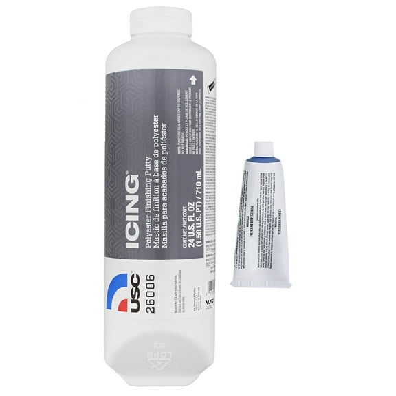 U.S. Chemical & Plastics 26006 Autobody Icing Polyester Finishing Putty,10.88 lb, 6-Pack