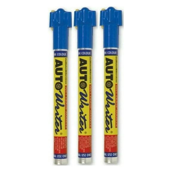 U.S. Chemical & Plastics AUTOWRITER Auto Writer PENS BLUE (USC-37001) - 3 Pens