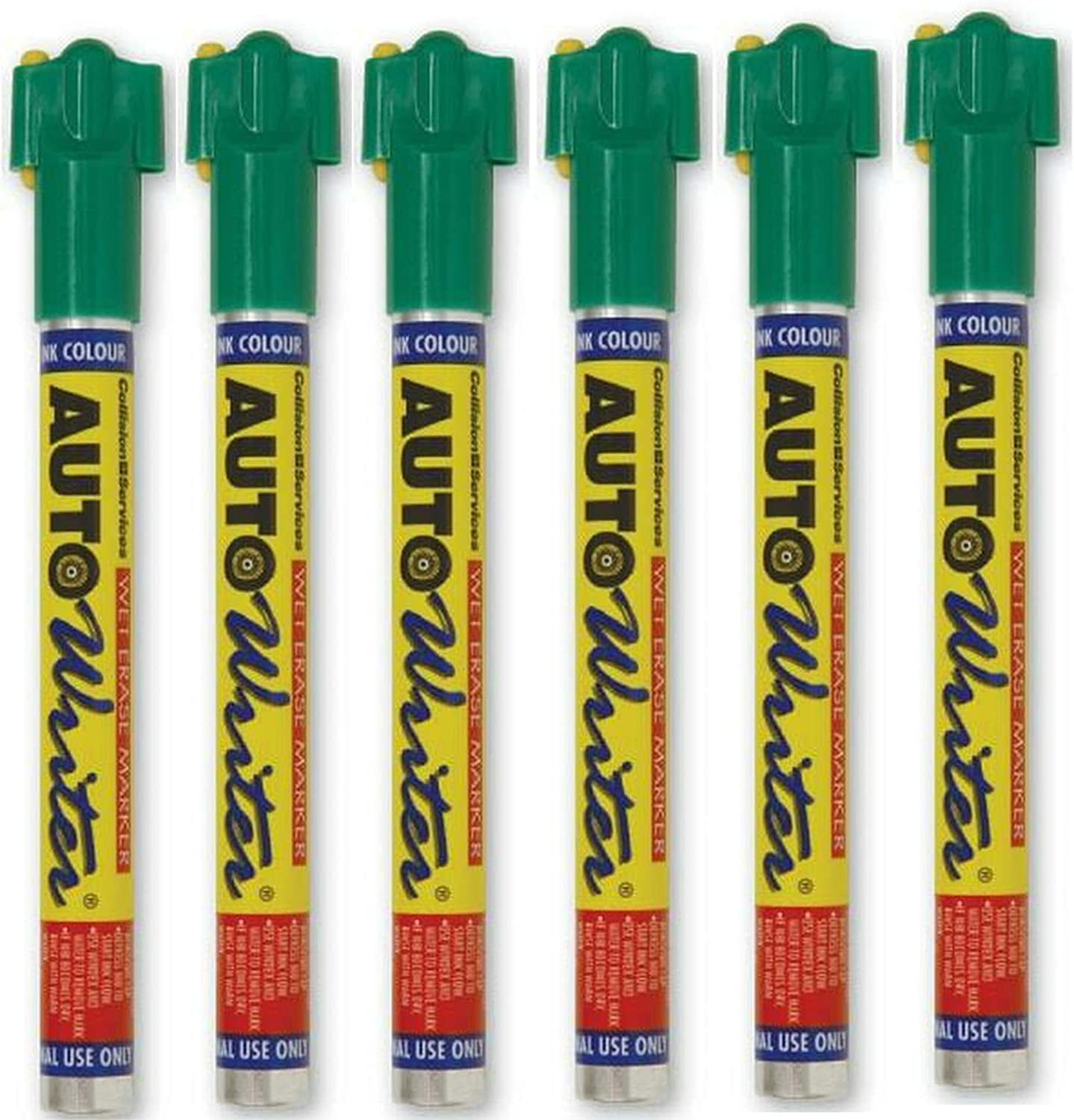 U.S. Chemical & Plastics AUTOWRITER Auto Writer PENS GREEN (USC-37007) - 6 Pens