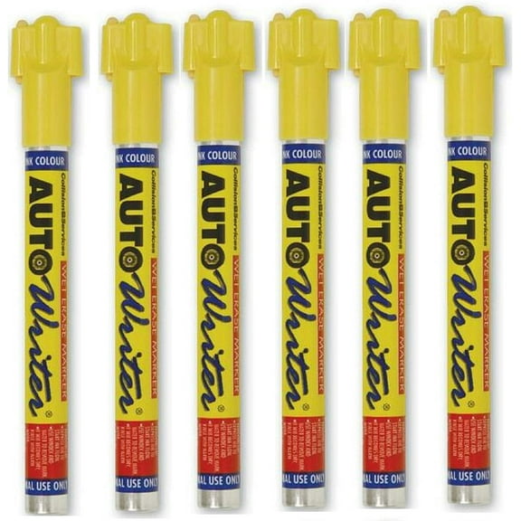 U.S. Chemical & Plastics AUTOWRITER Auto Writer PENS YELLOW (USC-37003) - 6 Pens