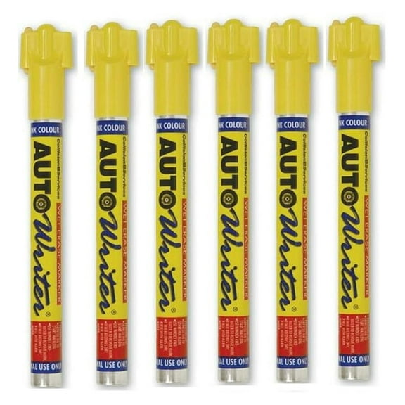 U.S. Chemical & Plastics Auto Writer PENS YELLOW (USC-37003) - 6 Pens