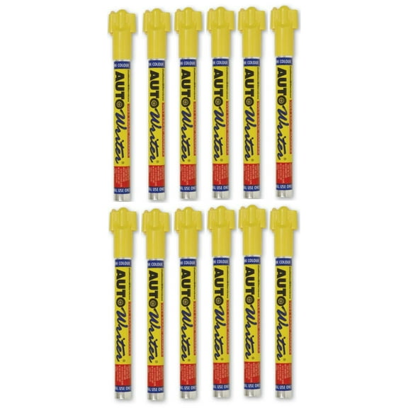 U. S. Chemical & Plastics USC 37003 Auto Writer, Yellow, Pack of 12