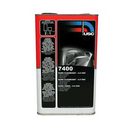 US Chemical 7400-5 Clearcoat, 5 L Can, Liquid, 2:1 Mixing