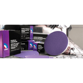 USC ABRASIVES Purple Premium 991320 Sanding Disc, 6 in Dia, P1000 Grit, Film Backing, Wet/Dry, PSA Attachment