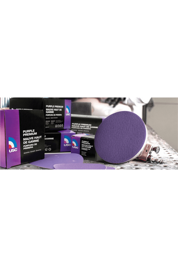 ABRASIVES Purple Premium 991320 Sanding Disc, 6 in Dia, P1000 Grit, Film Backing, Wet/Dry, PSA Attachment