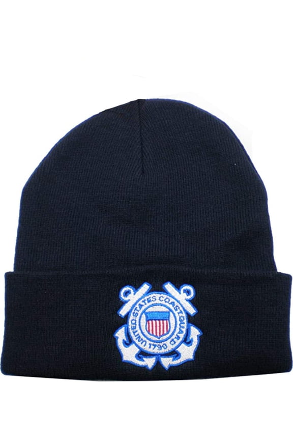 U.S. Coast Guard Insignia Knit Cap / USCG Dark Navy Watch Cap