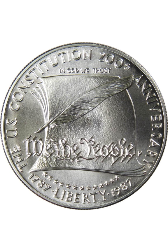 U.S. Constitution Commemorative 1987 P BU Uncirculated Silver $1 Coin