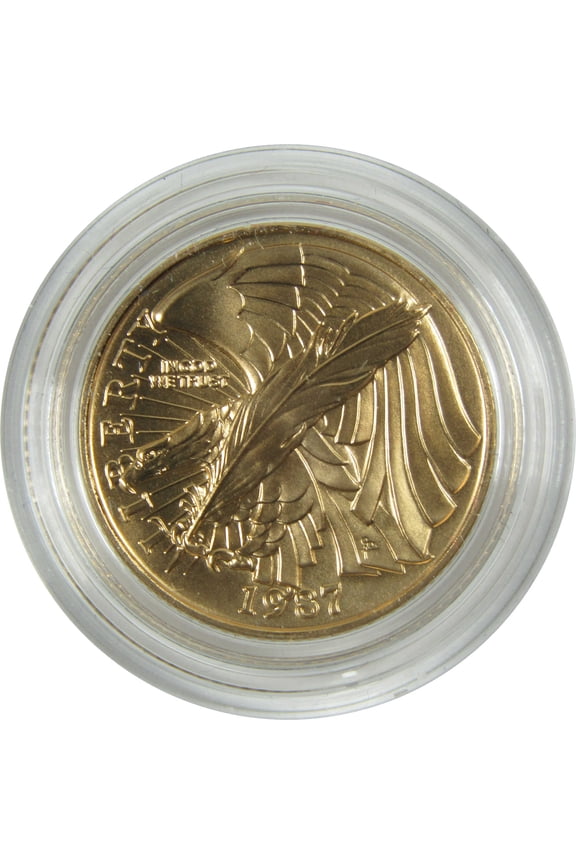 U.S. Constitution Commemorative 1987 W BU Choice Uncirculated Gold $5