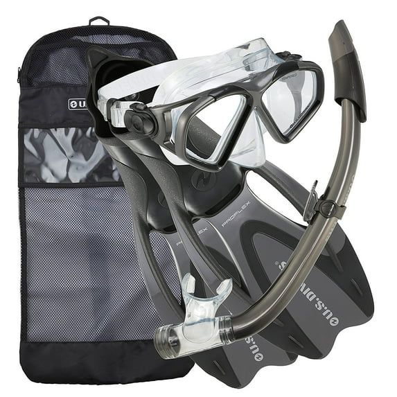 U.S. Divers Adult Cozumel Mask, Seabreeze II Snorkel, ProFlex Fins, Gear Bag Set