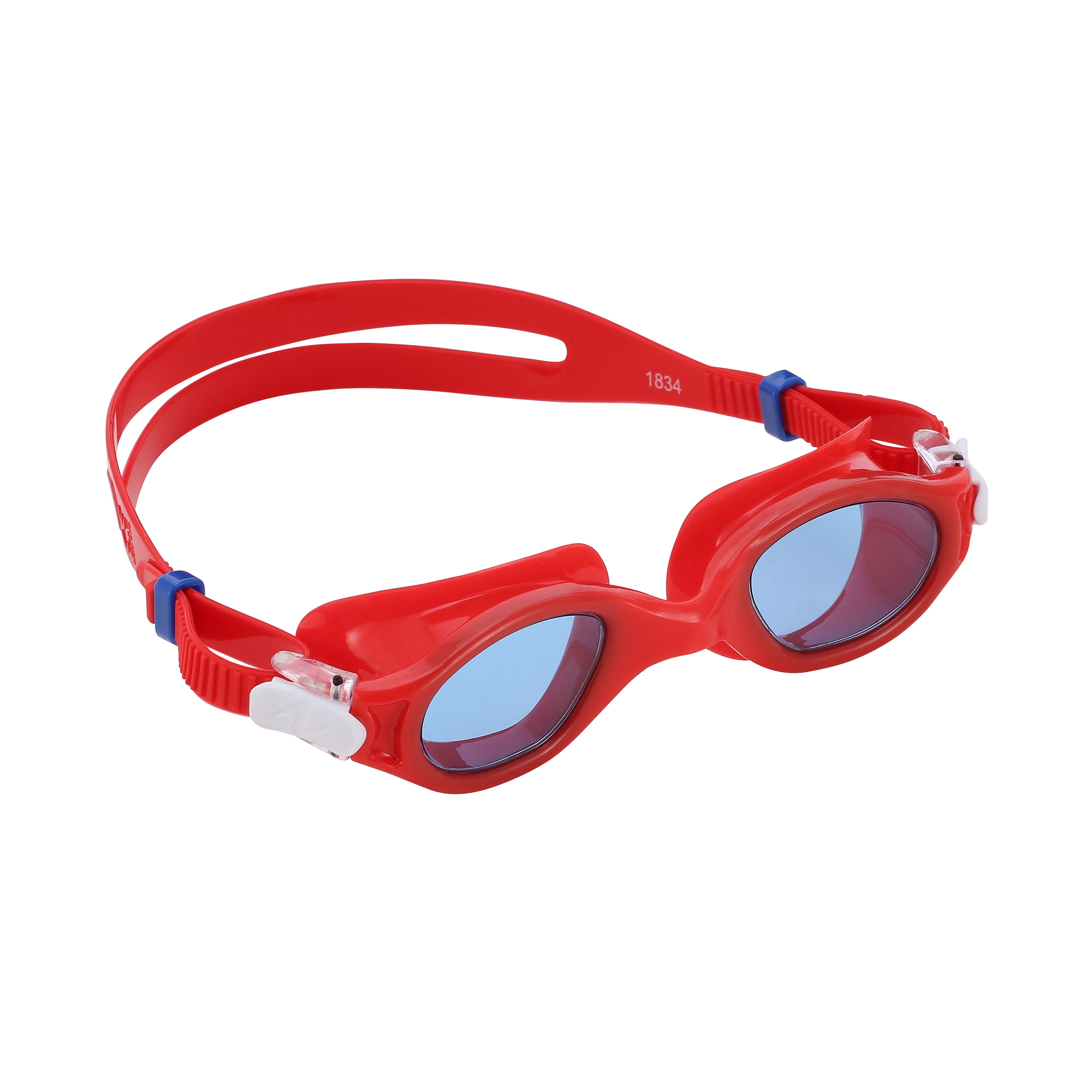 Red swimming goggles hotsell