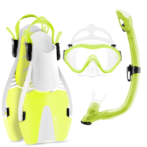 U.S. Divers Manta Kids Snorkel Set (Green)