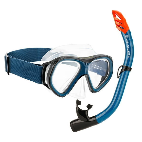 U.S. Divers Playa Adult Snorkel Combo (Black & Blue)