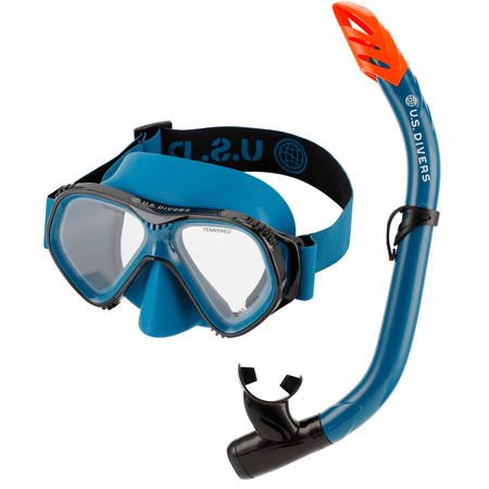 U.S. Divers Playa Adult Snorkel Combo (Black & Blue)