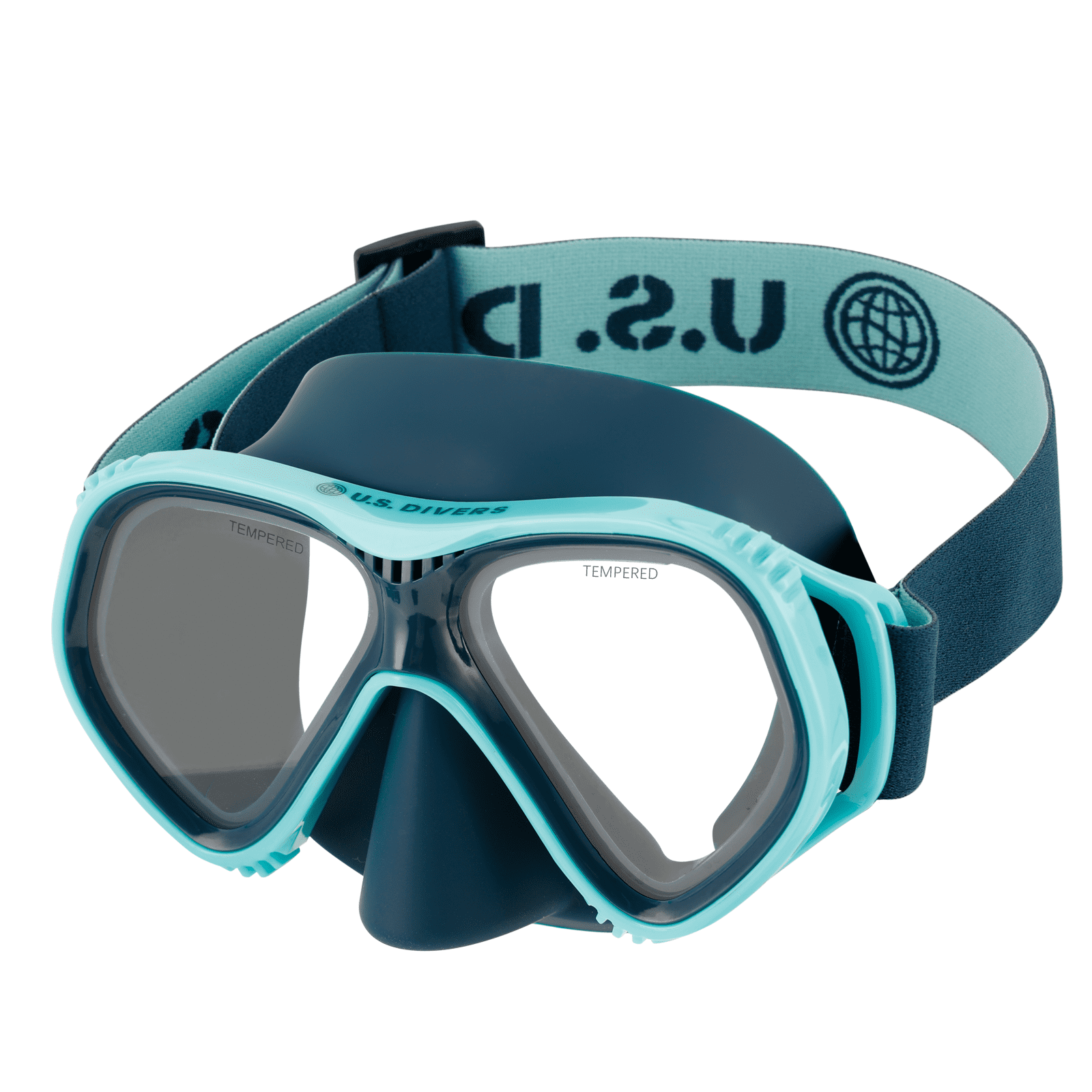 U.S. Divers Playa Adult Snorkel Mask (Teal & Blue)