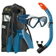 U.S. Divers Playa Adult Snorkel Set S/M (Black & Blue)