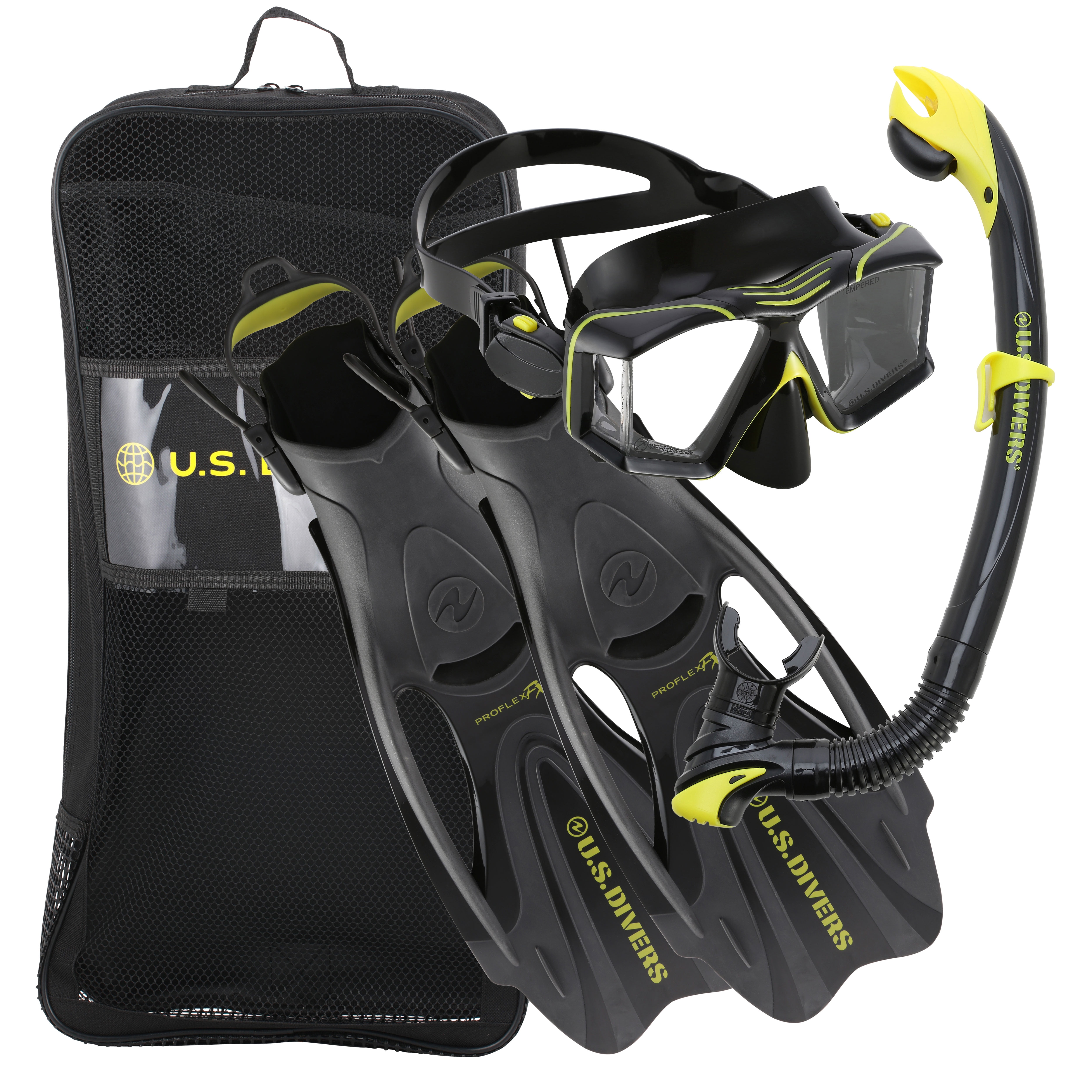 Scuba Dive Snorkeling Mask Snorkel Boots Fins Gear Bag Set - SCS0046