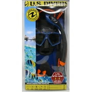 U.S. Divers Silicone Snorkel Set L/XL Blue/Orange